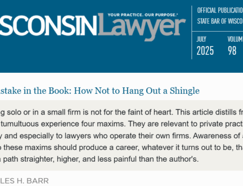 Every Mistake in the Book: How Not to Hang Out a Shingle